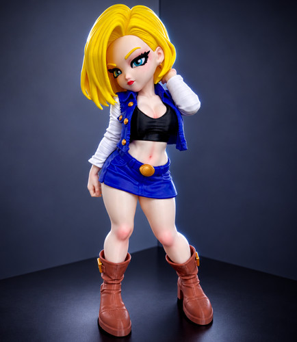 Inch printed android 18 - 3d,